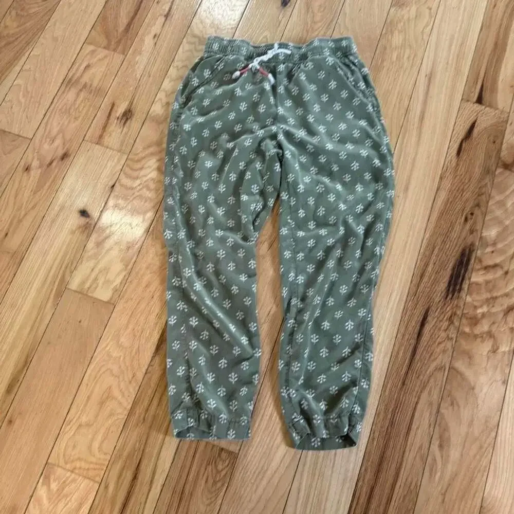 Old Navy Girls Floral Jogger Pants Green Size 8